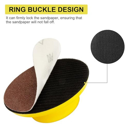 2 Pcs Sanding Blocks 3 inch Round Hook and Loop Sanding Block for Woodworking Furniture Restoration Automotive Body Arts Crafts Hand Sanding Block - color: 3in Round