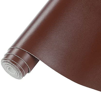 CDY Marine Vinyl Faux Leather: Soft Waterproof Faux Leather Fabric 54"x 36" - color: Dark Brown