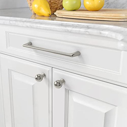 Amerdeco 10 Pack Brushed Satin Nickel Cabinet Pulls 6.3 Inch(160MM) Hole Centers Kitchen Cabinet Handles Hardware Kitchen Handles for Cabinets Cupboard Handles Drawer Pulls ZH0041 - color: Brushed Satin Nickel, size: 6.3" hole center