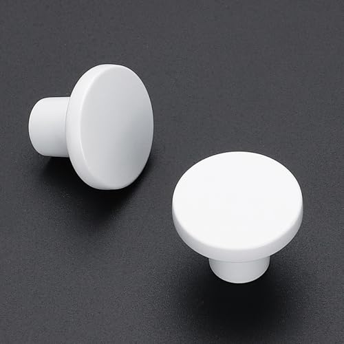 Ravinte Cabinet Knobs, 10 Pack White Dresser Drawer Pulls, 1-1/5 Inch - color: White