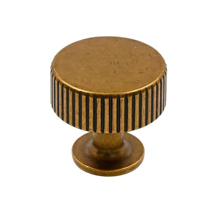 Amerdeco 10 Pack Antique Brass Cabinet Knobs - color: Antique Brass, size: 1"/25MM