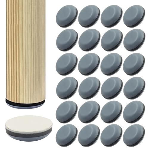 Round Adhesive Furniture Sliders, 24 Pcs, 3/4inch (19mm) - size: 3/4 inch (19mm)