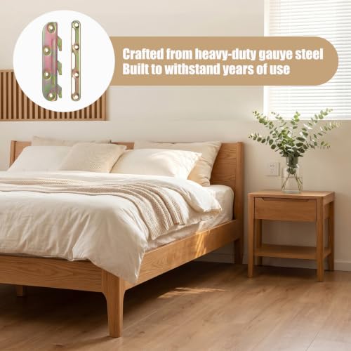 12 Sets 5 Inch Bed Frame Rail Brackets, Bed Rail Brackets