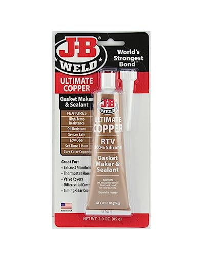 J-B Weld 32325 Ultimate Copper High Temperature RTV Silicone Gasket Maker and Sealant - 3 oz. - Copper - color: Ultimate Copper, size: 3 Ounce (Pack of 1)