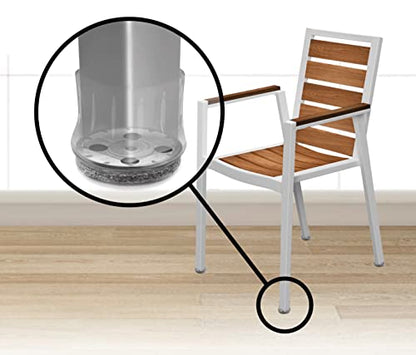 Slipstick GorillaFelt Chair Leg Floor Protectors for Hardwood Floors, Clear Sleeve Felt Pads for Furniture That Stay On, Fits Round & Square Legs, Includes 8 Premium Transparent Chair Socks, CB184 - size: 7/8 Inch - 1-1/8 Inch Sleeve 8 Pack
