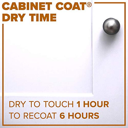 INSL-X Cabinet Coat - Urethane Acrylic Semi-Gloss Enamel Cabinet Paint, 1 Quart, White