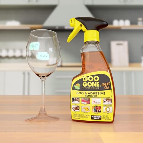 Goo Gone Adhesive Remover Spray Gel 12 Oz with Scraper, Surface Safe - size: 12 Fl Oz (Pack of 1)