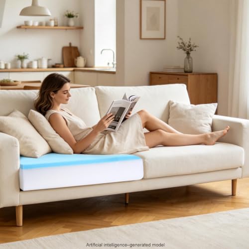 Upholstery Foam 22"x24" – 6“ Thick Couch Cushion Replacement, Cut to Size - size: 22''x24''x6''