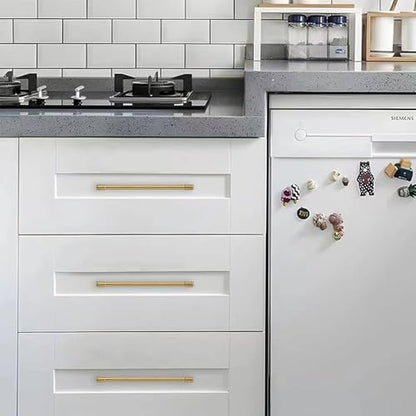 Solid Heavy Duty Jasper Pulls 10 Pack Champagne Bronze Cabinet Pulls 6 Inch Hole Centers for Kitchen Cupboard Handles Modern Drawer Pulls Bathroom Champagne Brass Cabinet Pulls - color: Champagne Bronze, size: 6 inch(152mm) Hole Center