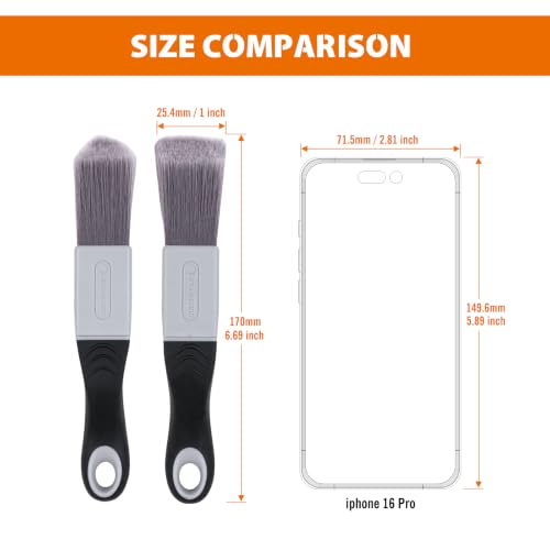 ROLLINGDOG Paint Brush for Trim Edging Paint Brush 2PC - color: 2pc Detail Brush Set