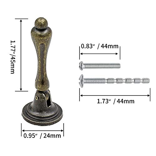 Bonsicoky 6Pcs Antique Bronze Tear Drop Pulls