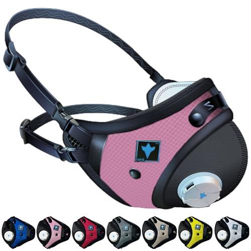 RZ Mask RZM3 - Patented Dust Mask w/ 99.9% Carbon Filtration, Anti Fogging, 360° Seal with 3 Straps, 50% Better Breathability - color: Pink, size: Small