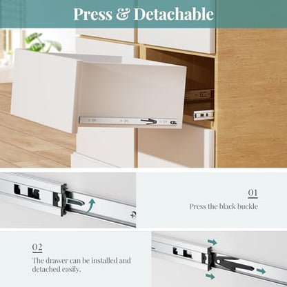 20 Inch 5 Pair Soft Close Drawer Slides, 3 Full Extension,Kitchen Cabinet Drawer Runners, 100LB Load Capacity - size: 20 Inch, style: Soft Close-5 Pair