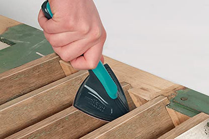 Wolfcraft 5884000 Corner Sander with 2-Component Handhold and Easy-Fixed Abrasive Disc System