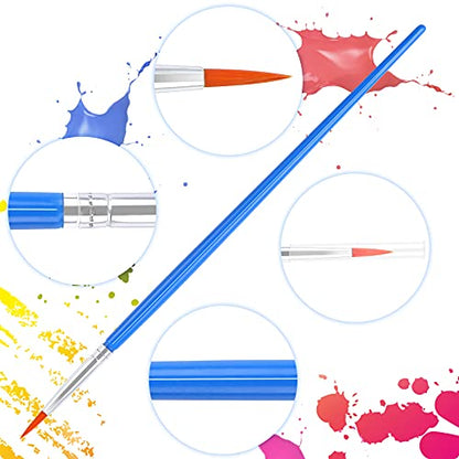 30 Pcs Round Paint Brushes, Small Brush Bulk for Miniature Detail Painting - size: 6.69inch, style: Round Paint Brushes