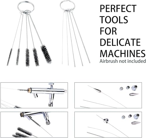 HUBEST 20Pc Airbrush Cleaning Kit, Nozzle Needle Brush Set 0.2/0.3/0.5mm - size: KIT 3