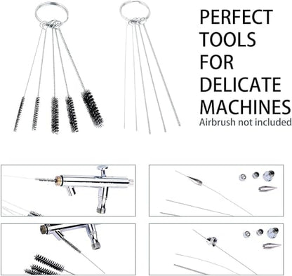 HUBEST 20Pc Airbrush Cleaning Kit, Nozzle Needle Brush Set 0.2/0.3/0.5mm - size: KIT 3