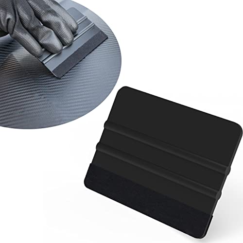 Spanno Vinyl Wrap Tools Kit Window Tint Kits for Automotive, Include Pro Wrapping Squeegee, Plastic Scraper, Felt Squeegee, Vinyl Wrap Gloves, Cleaning Cloth, Rubber Waterblade and Utility Knife - color: Yellow