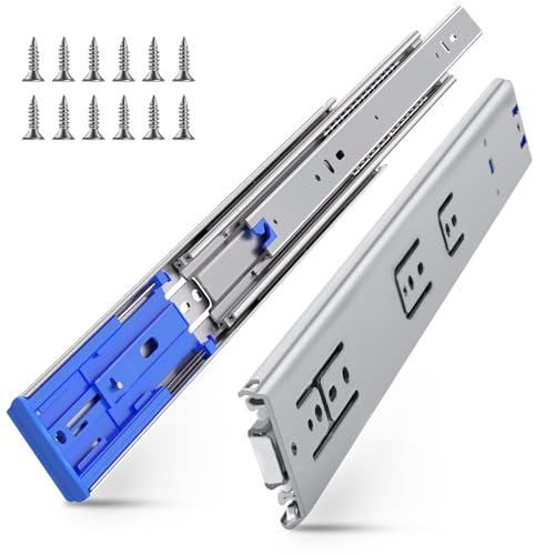 SLIDEWAY 200 Lbs Soft Close Heavy Duty Drawer Slides 1 Pair 14 16 18 20 22 24 26 28 Inch Full Extension Ball Bearing Sliding Rails Cabinet Runners Tracks Tool Box Glides-Soft Closing 16" - color: 51mm Soft Close, size: 16 Inch