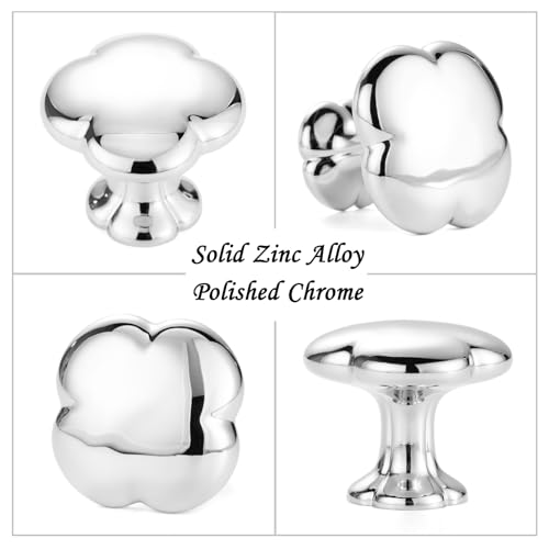 Round Polished Chrome Cabinet Knobs 1-1/4 Inch 10 Pack K2502 - color: Polished Chrome, size: Knob