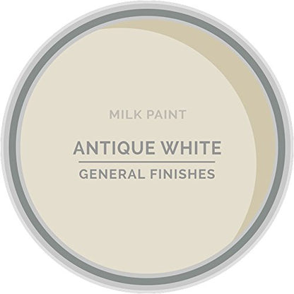 General Finishes Water Based Milk Paint, 1 Pint, Antique White - color: Antique White, size: 16 Fl Oz (Pack of 1)