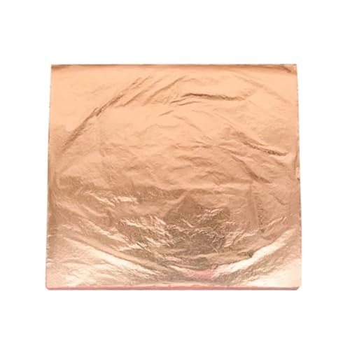 100 Pack Copper Imitation Gold Foil Sheets - DIY Gilding Leaf for Art Crafts, Sculptures, Nails, Photo Frames, Furniture & Wall Decor - color: Copper