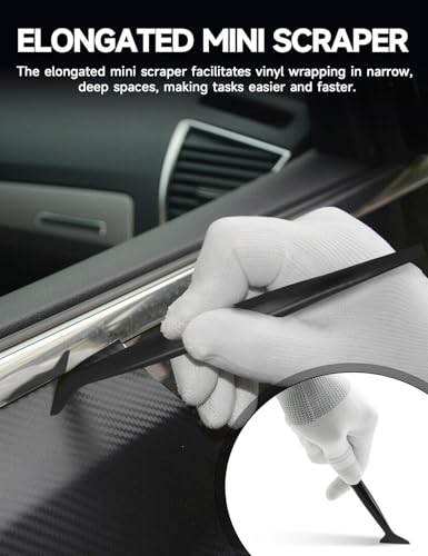 Car Window Tint Kit, 9 Pcs Privacy Film Application Kit, Vinyl Wrap Tools with Wrap squeegees Micro Squeege and Detachable Knife & 5 Extra Blade, Suitable for Family Office or Warehouse