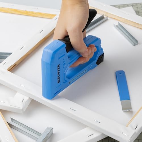 Light Duty Staple Gun for Wood, Blue Upholstery Staple Gun Kit - color: Blue
