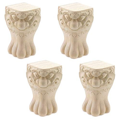 T Tulead 4PCS Wood Furniture Legs Sofa Couch Ottoman Legs Unfinished Cabinet Feet 100mm/3.94" Height Chair Table Legs - size: Height:3.94"