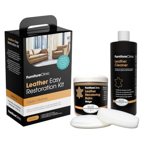 Furniture Clinic Leather Easy Restoration Kit, Beige, 4 Piece - color: Beige, size: Easy Kit