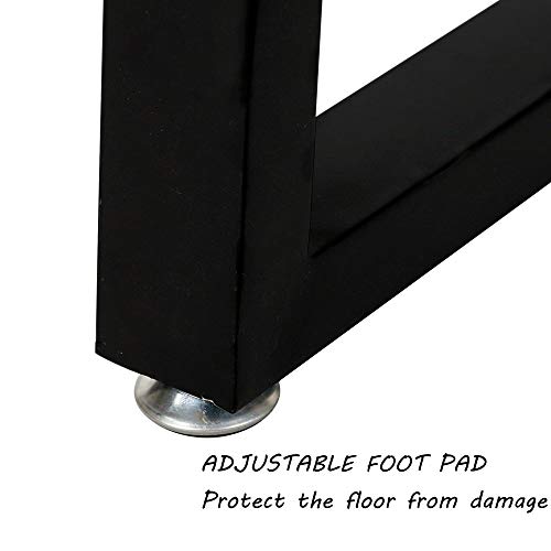 TIEOU Metal Legs for Table Trapezoid Shape 28" H Tall Industrial Table Legs Heavy Duty Metal Desk Legs Set of 2,Black - size: Trapezoid-28"H