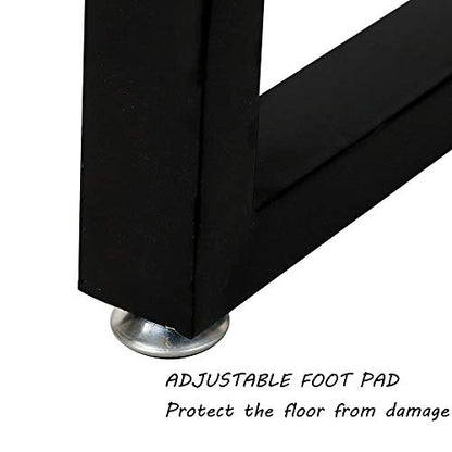 TIEOU Metal Legs for Table Trapezoid Shape 28" H Tall Industrial Table Legs Heavy Duty Metal Desk Legs Set of 2,Black - size: Trapezoid-28"H