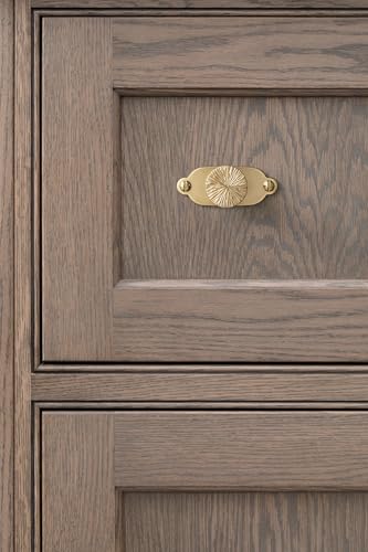 Goo-Ki Zinc Alloy Cabinet Knob with Backplate-Champagne Bronze Drawer Knobs,6 Pack - color: Champagne Bronze, size: 1.1'' Dia Single Hole Center with Backplate