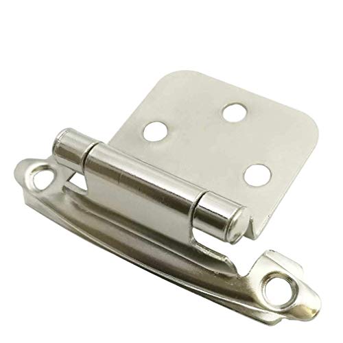 Traditional Cabinet Hinge Variable Overlay 10 Pack Bright Nicke - size: Bright Nickel