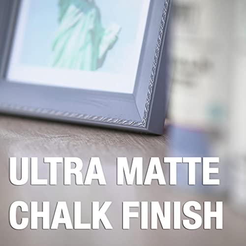 Chalk Finish Spray Paint - 11.8oz Water Based, Ultra Matte. Made With Real Chalk. Multiple Applications Including Furniture & Arts and Crafts. CK 798 Ash Grey - color: Ash Grey