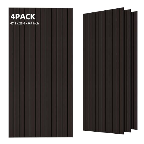 TO-TH Sound Proofing Wall Panels Decorative Acoustic Panel 4 Pack, Ebony - color: Ebony, size: 4 pcs - 47.2'' * 23.6''