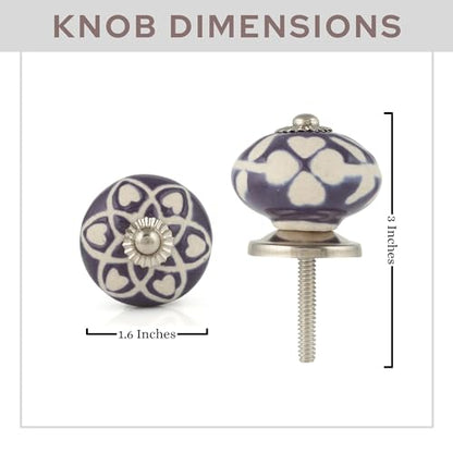 Kitchen Cabinet Knobs and Pulls for Dresser Drawers - Pack of 12 - color: Purple