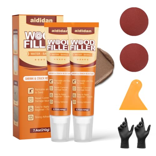 Wood Filler, Wood Putty, 2 Pack Walnut Water-Based Wood Repair Kit - color: Walnut