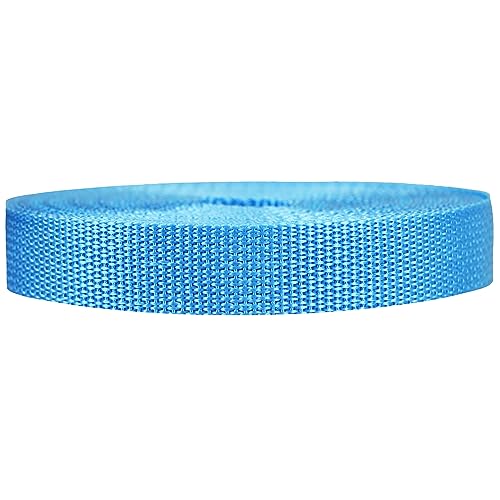 Strapworks Lightweight Polypropylene Webbing - Poly Strapping for Outdoor DIY Gear Repair, Pet Collars, Crafts – 3/4 Inch by 10, 25, or 50 Yards, Over 20 Colors - color: Powder Blue, size: 3/4" x 10 yard