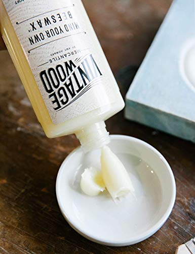 Amy Howard at Home Mind Your Own Beeswax for Vintage and Antique Furniture Restoration | Provides Honey-Hued Distressed Protective Finish and Seal | Fast 20-Minute Drying Time | 8oz Soft Wax Bottle