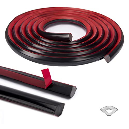 Art3d 17 ft Flexible Peel and Stick Wall Molding Trim Caulk Strip, Black - color: Black, size: 17 Feet