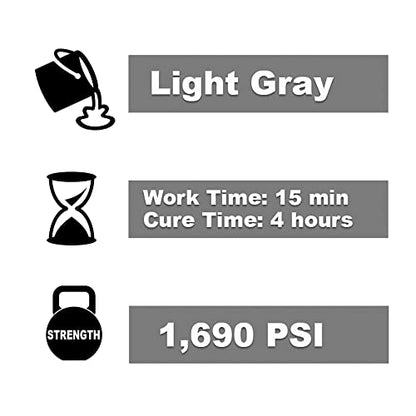 PC Products PC-Masonry Epoxy Adhesive Paste, Two-Part Repair, 32 oz in Two Jars, Gray 73209 (Pack of 1) - size: 32 oz