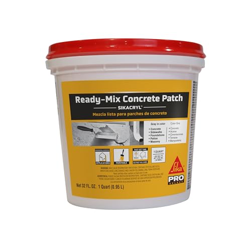 SIKA Sikacryl Ready-Mix Concrete Repair Patch, Gray, Textured, 1 qt 1-Pack - size: 1 qt (Pack of 1)