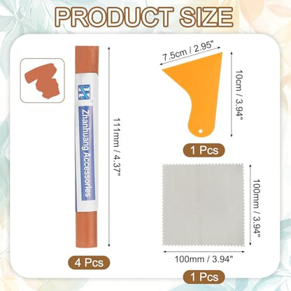 uxcell 4Pcs Wood Filler Sticks,Wood Repair Kit,Reddish Amber - color: Reddish Amber