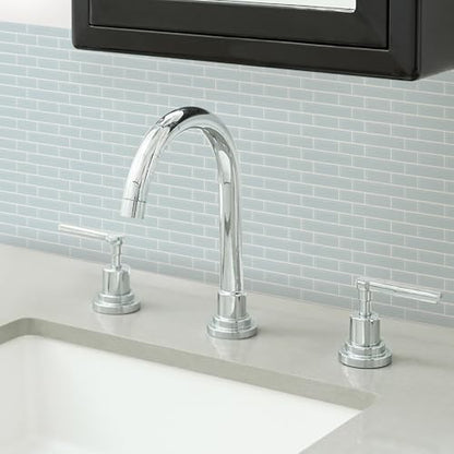 InHome Sea Glass Peel and Stick Backsplash Tiles, Blue, 10.5 in x 10.5 in