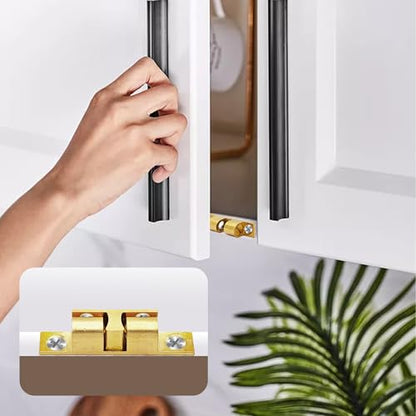 4PCS 50mm Double Ball Cabinet Catches, Bronze Roller Door Latch for Kitchen Cupboard Furniture Closet Quiet Close Design - size: 50mm