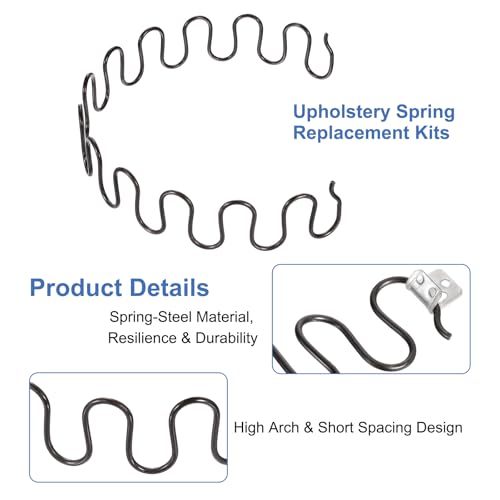 uxcell 3Sets Upholstery Spring Replacement Kits 21.65" Sagging Cushions