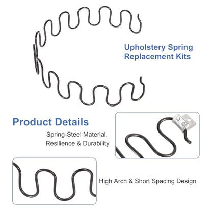 uxcell 3Sets Upholstery Spring Replacement Kits 21.65" Sagging Cushions