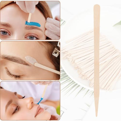 1200 Pack Wooden Waxing Sticks, Small Wax Spatulas Applicator Sticks