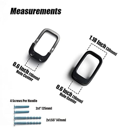 Goo-Ki Matt Black Cabinet Pulls with 0.6'' (16MM) Hole Centers,Modern Zinc Alloy Drawer Pulls for Drawer,Wardrobe,Cupboard,6 Pack… - color: Black, size: 0.6'' HOLE CENTERS